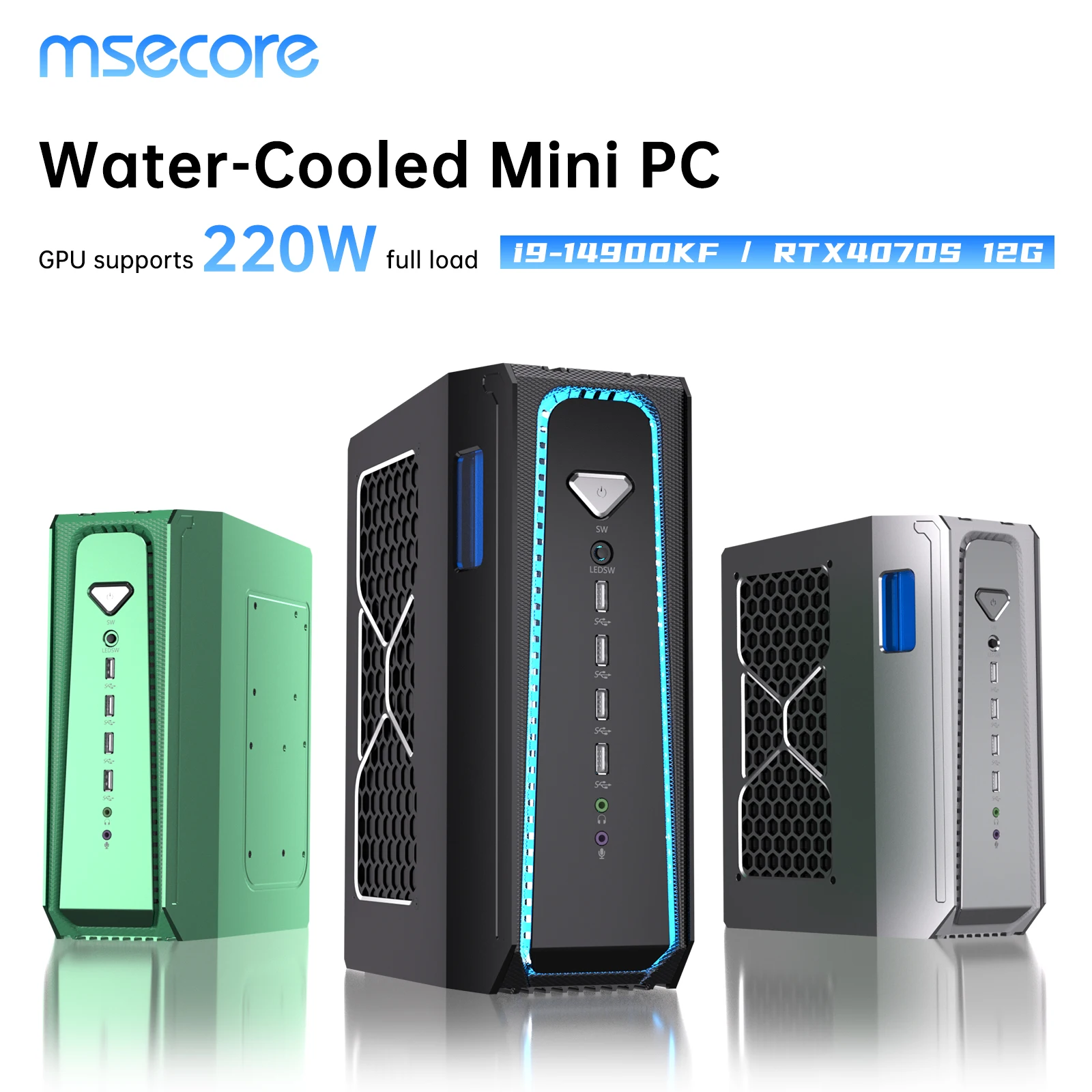MSECORE  SL800 liquid cooled computer Gaming PC Windows 11 Intel Core I5  I7 I9 RTX4070S 12G  WiFi6E DDR5 desktop computers
