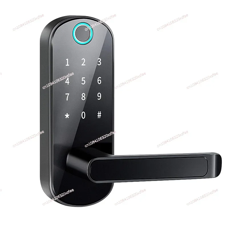 Fingerprint lock Indoor wooden door No opening Single tongue password lock Homestay smart lock