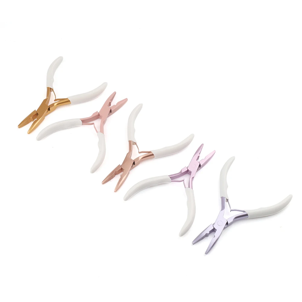 كماشة تطويل الشعر المضادة للانزلاق من جلامور دوف - أداة من الفولاذ المقاوم للصدأ لحلقات الصغيرة والنانو، وفتح وإزالة سلاسل الكيراتين #1