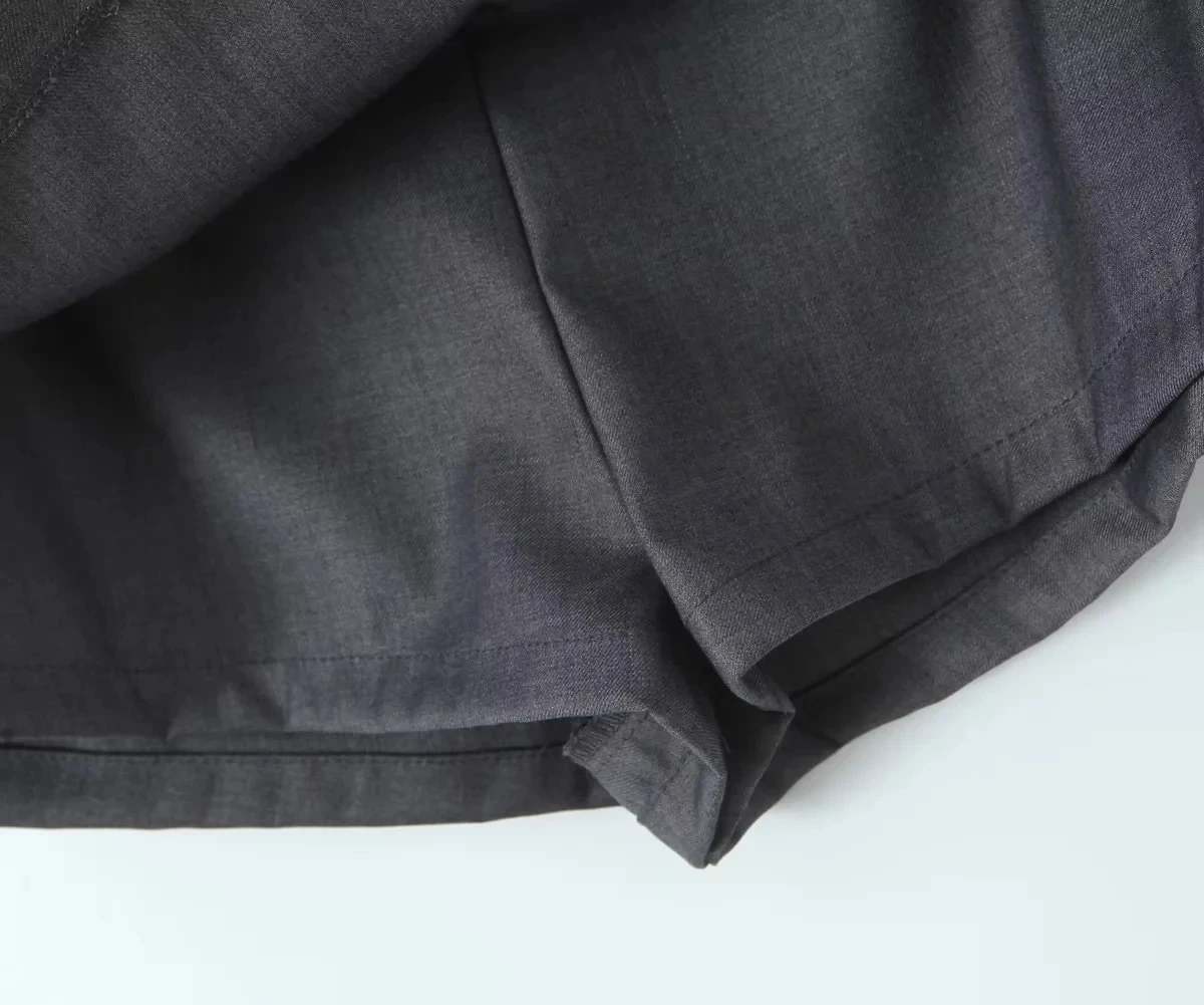 Low-Waist Side Zipper Suit ort Skirt Women's Trendy Anti-Light Leotard  Skirt Commute Sle Pure Color Other Material