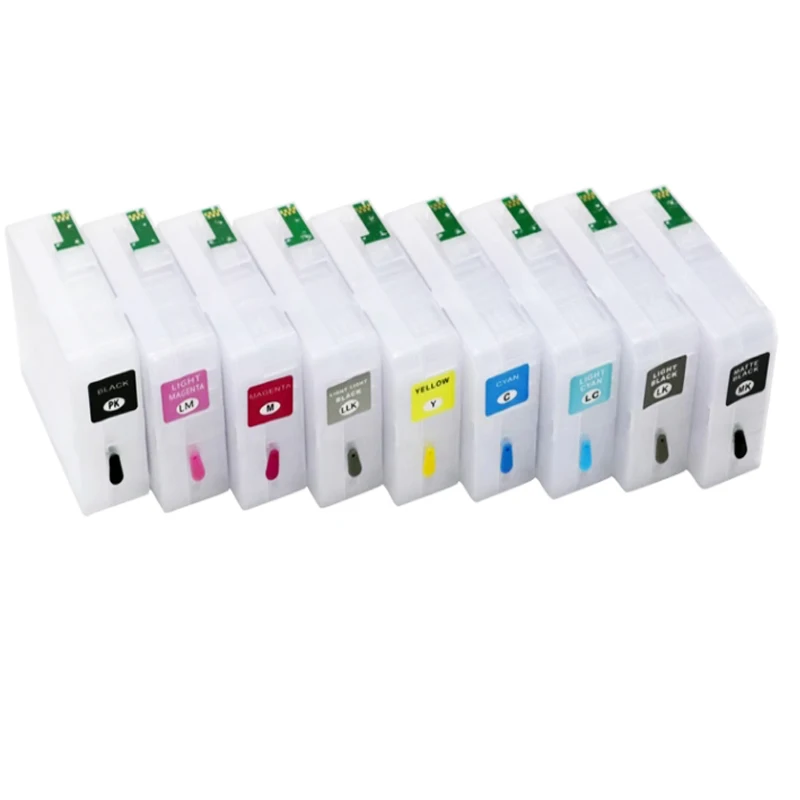 vilaxh T8501 - T8509 Empty Refillable Ink Cartridge For Epson SureColor P800 Printer With Reset Chip