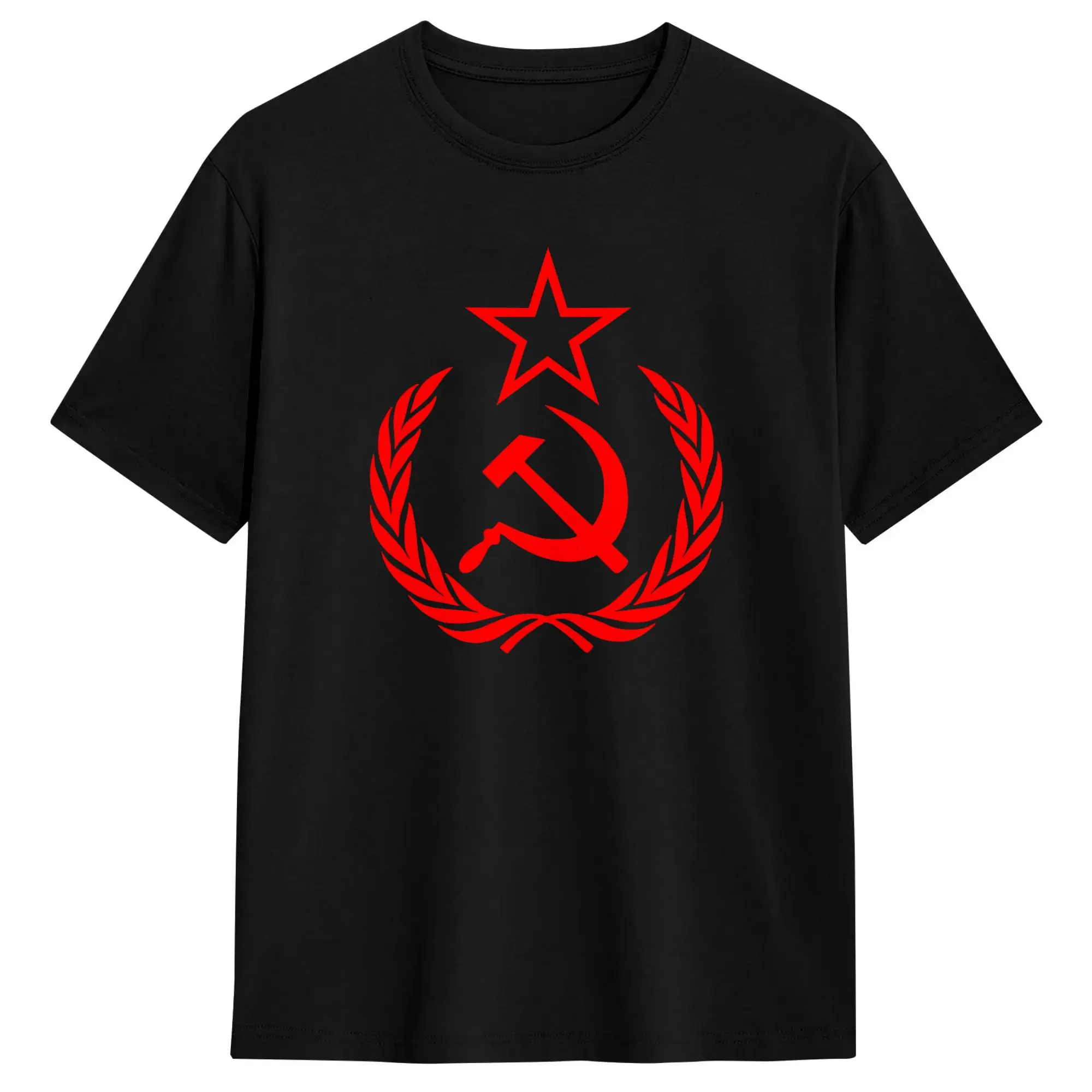 Red Star Hammer and Sickle USSR CCCP Soviet Union T-Shirt  Harajuku T Shirts Short Sleeve Aesthetic Tshirt Beach Cotton  Clothes
