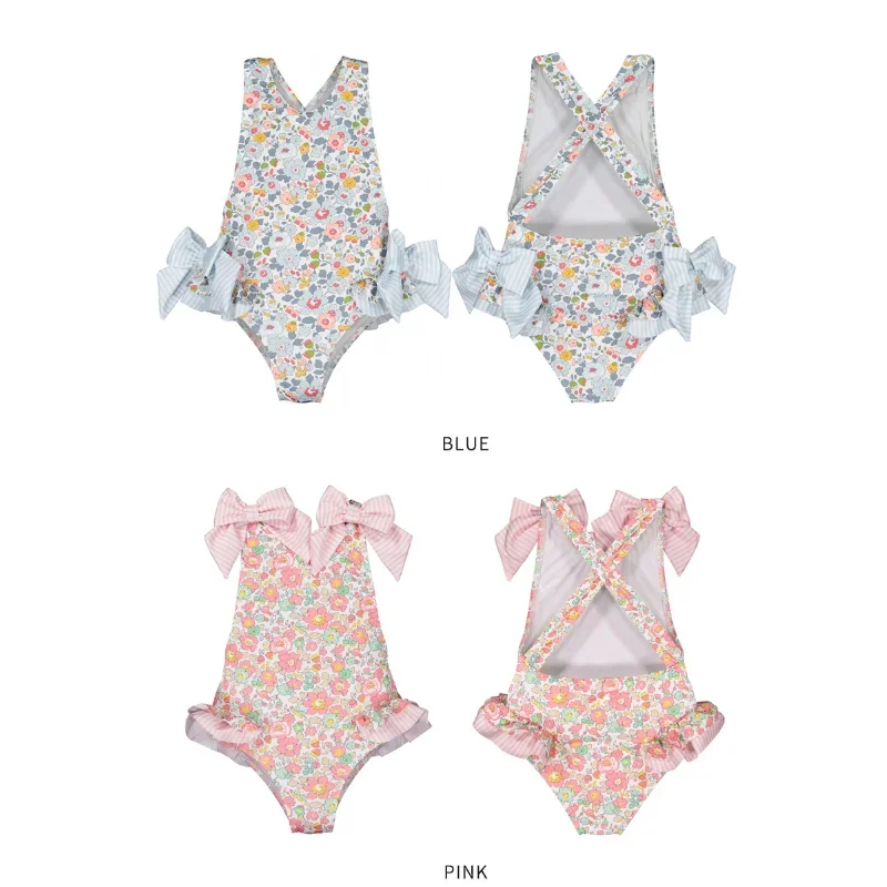 Girls Swimsuit 2023 Amoi Baby One Piece Sling Print Cute Beach  Bikini Swimwear Baby Girl Swimsuits 2-7Y biquini infantil menina