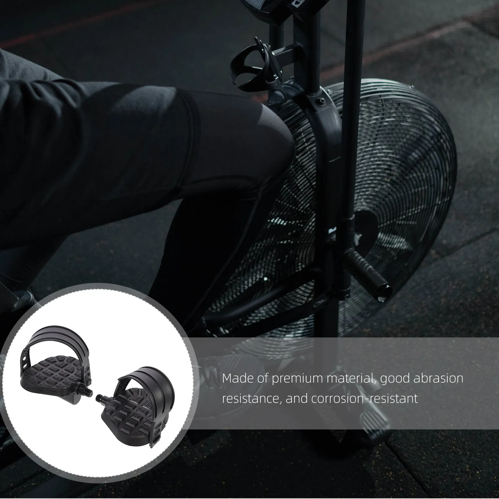 1Pair Premium Indoor Cycling Pedals for Exercise Bikes Flat Anti-Slip Design Low Friction Smooth Rotation Wear Resistant