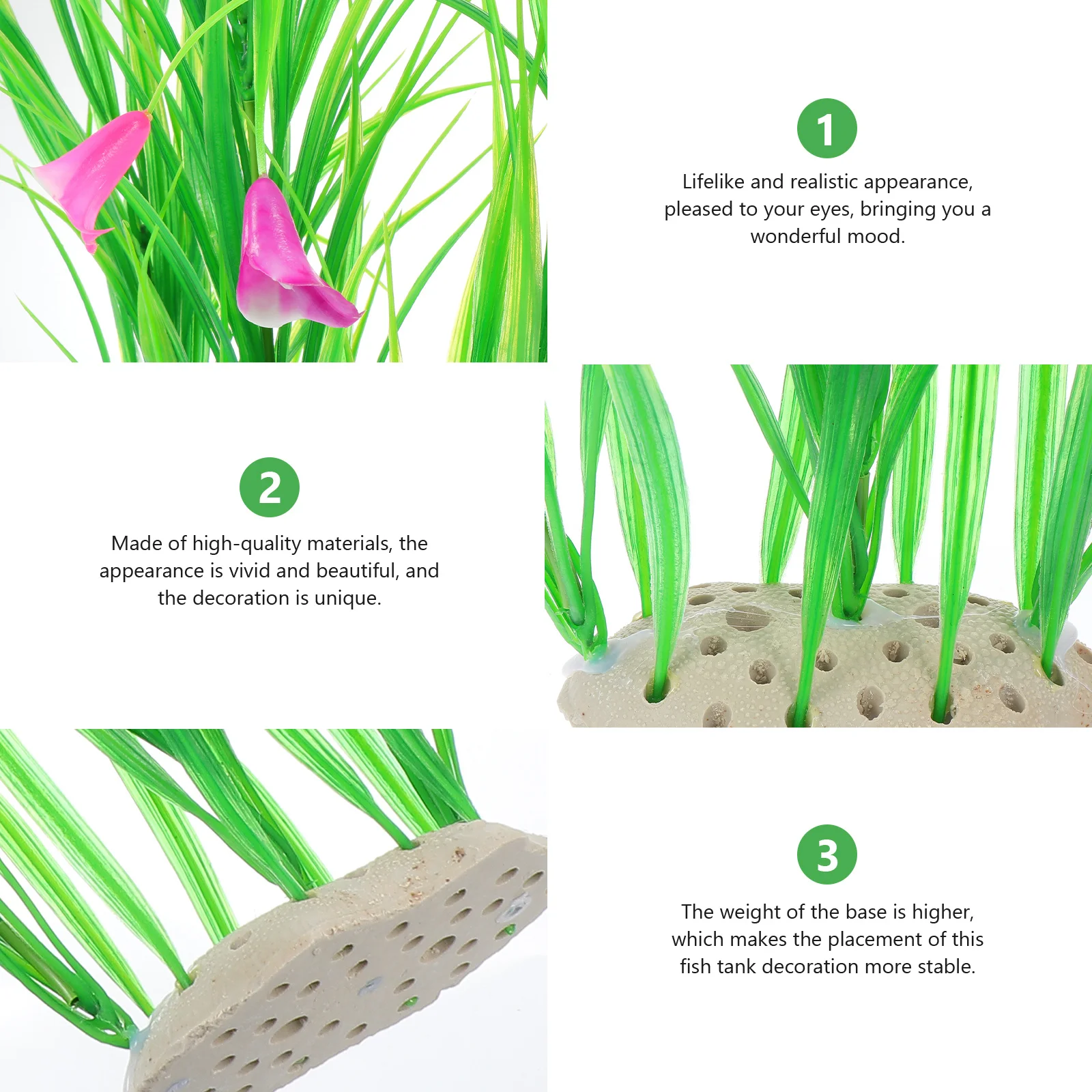 

1Pcs Simulation Rice Decor Aquarium Resin Plant for Freshwater Saltwater Fish Tank Natural Underwater Landscape Ornament