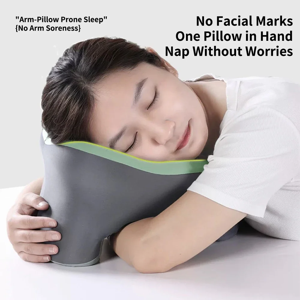 Neck Pillow Memory Foam U-Shaped Pillow Neck Support Portable Sleep Pillows Face Cushion Massager Neck Guard