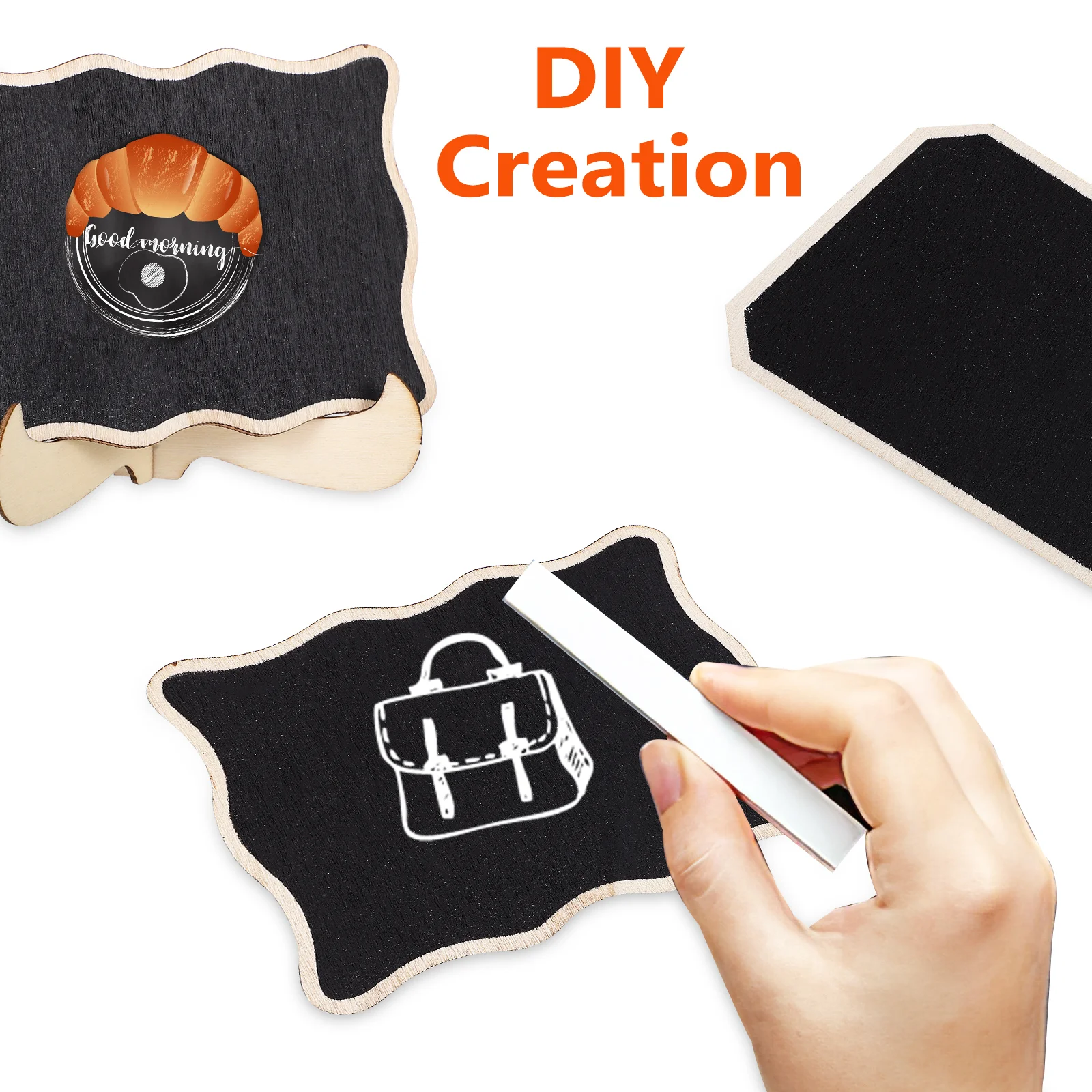 Mini Chalkboard Sign Table Signs Place Card Small Brunch Decorations Wooden Sticker