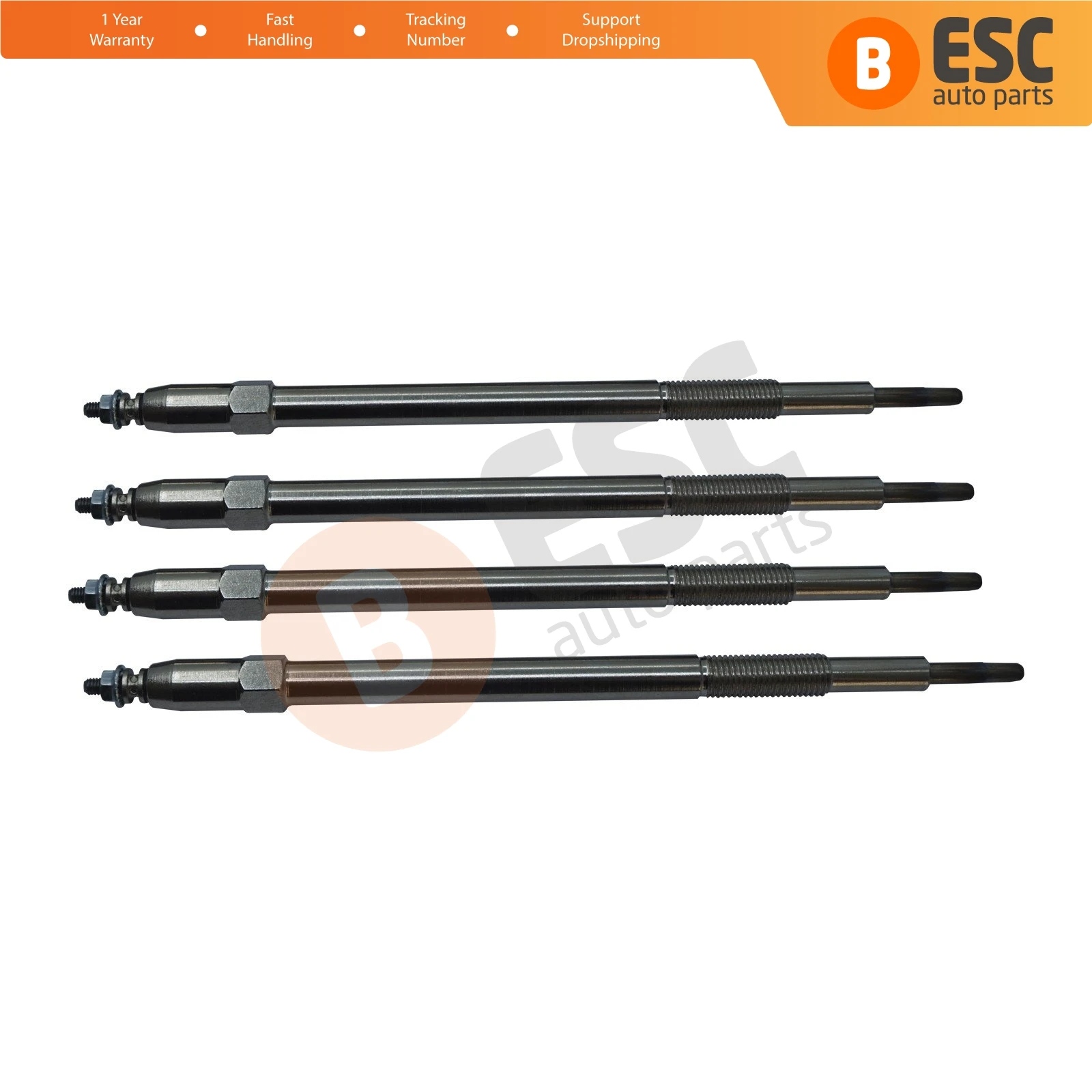 

ESC Auto Parts EGP86-1 4 Pieces Heater Glow Plug 11 Volt 11065-2W202, 7701058142 for Nissan Renault Master Ship From Turkey