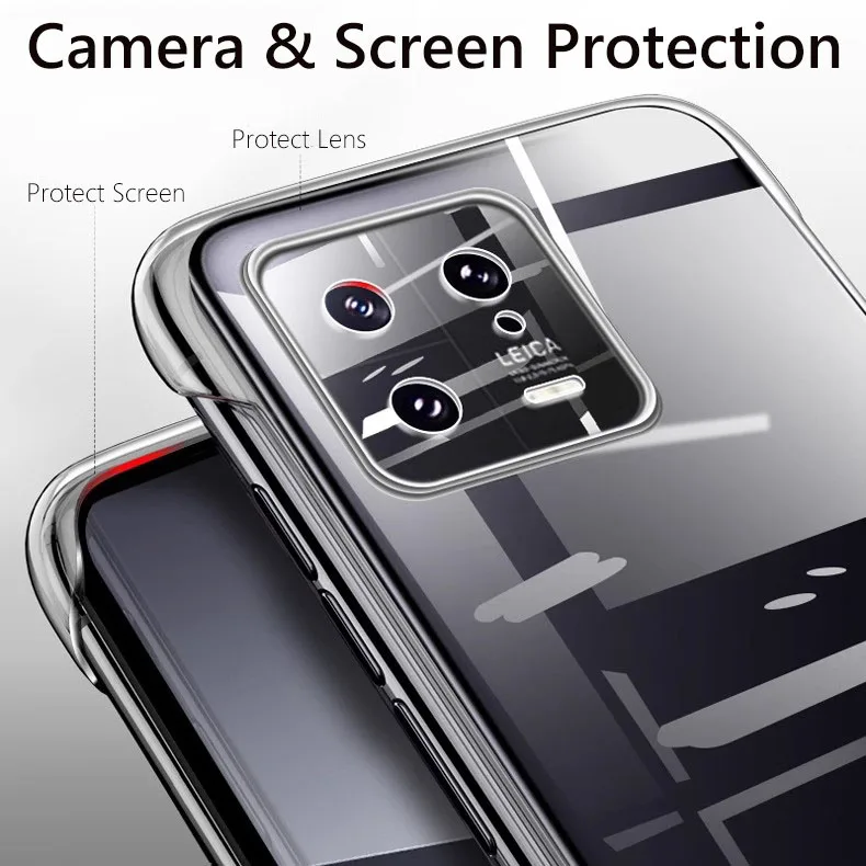 Frameless Clear Hard Back Cover Case For Xiaomi 13 14 13T Pro Lite Ultra 12 Pro 12X Xiaomi13 Pro Xiaomi13 Lite  Coque Phone Case