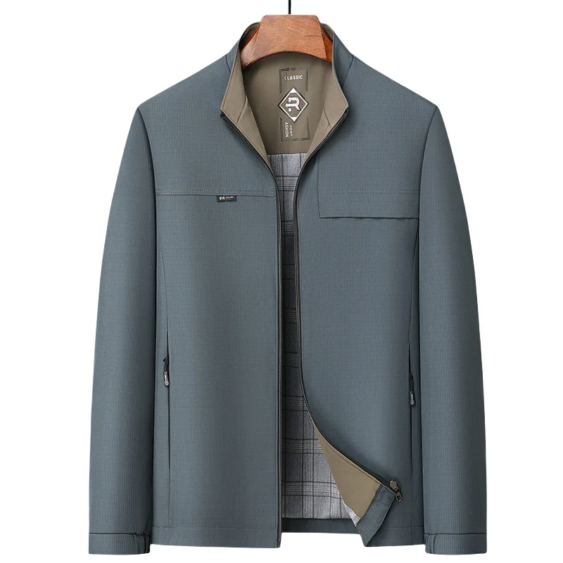 

New Men's Fashion Fashion Classic Business Travel Trend Solid Color British Style Outdoor Travel Work Executive Casual Jacket