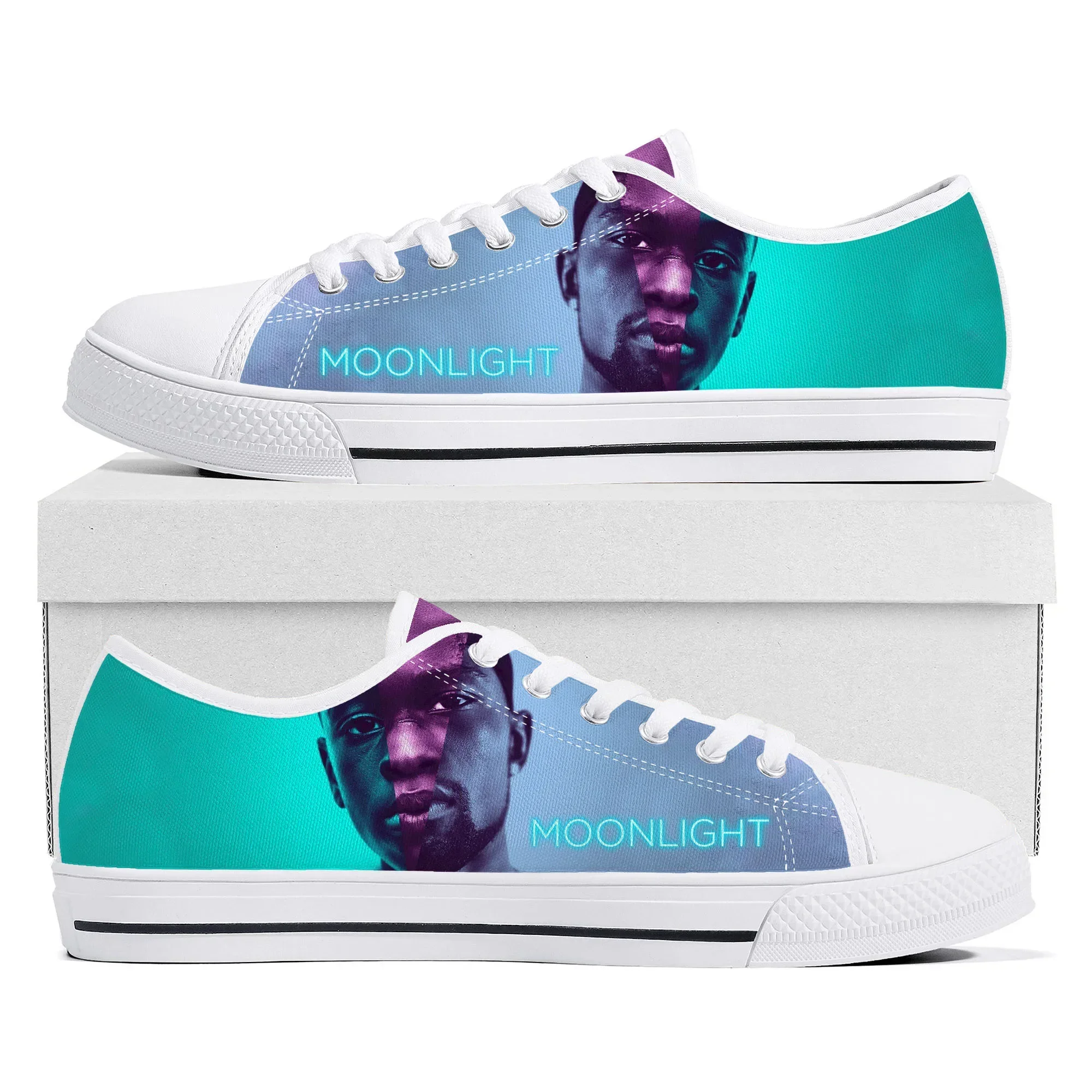 

Moonlight Movie Low Top Sneakers Mens Womens Teenager High Quality Canvas Sneaker couple Casual Shoes Custom Made DIY Shoe