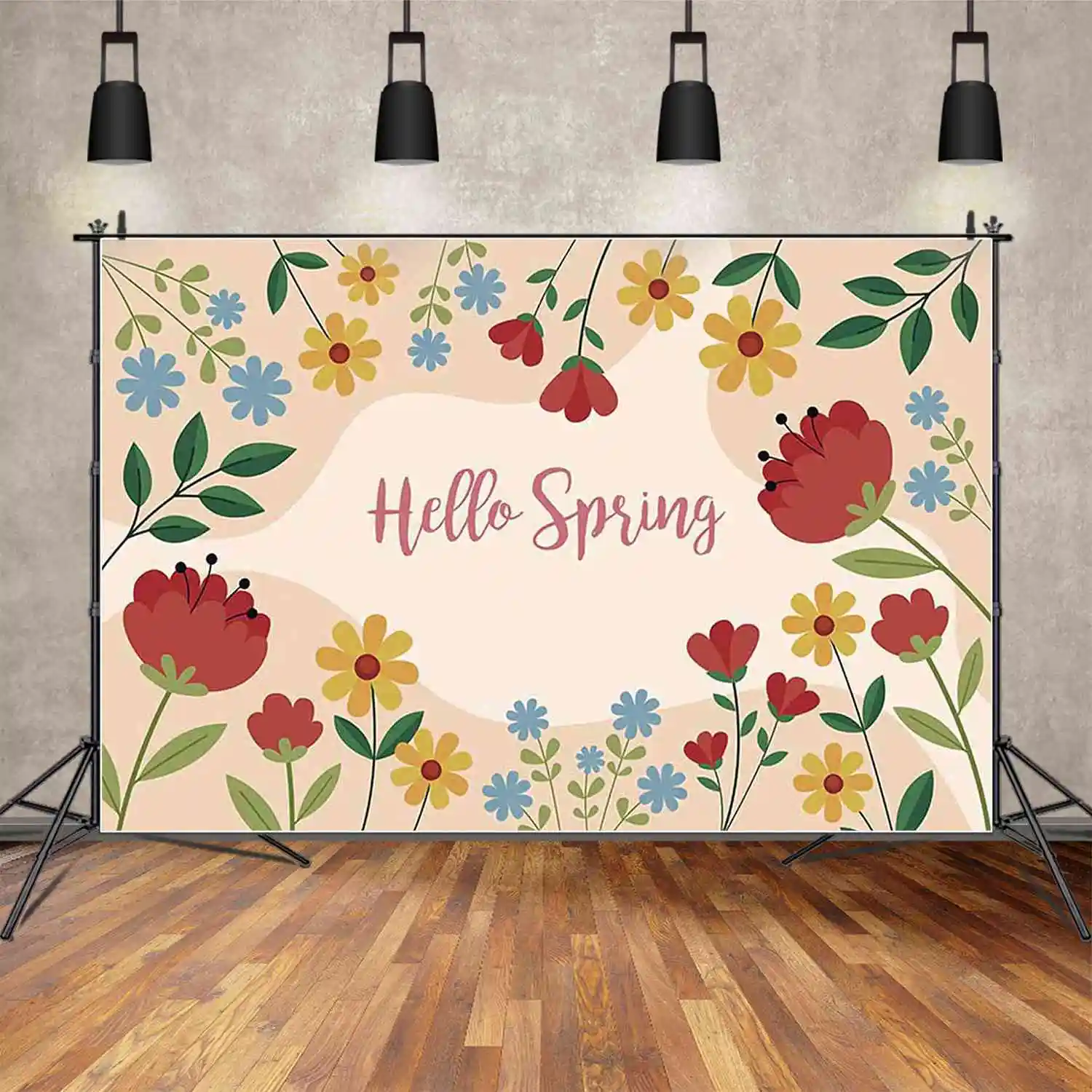 MOON.QG Natural Spring Photography Backdrop Flower Natural Scene Rural Landscape Photozone Background Children Studio Photobooth