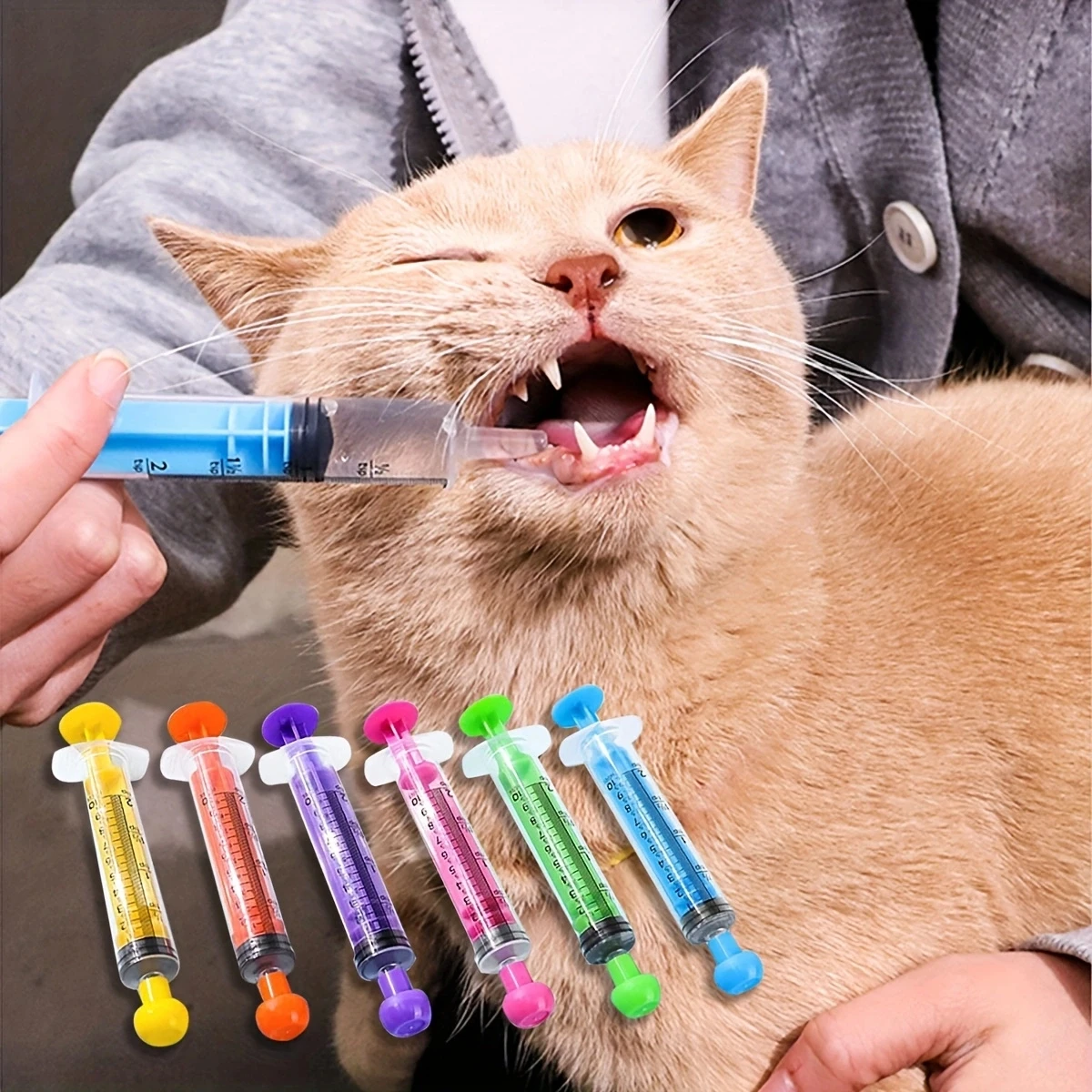 1pc Disposable Pet Syringe Feeder, Easy To Use Cat Water Feeder Cat Milk Feeding Syringe