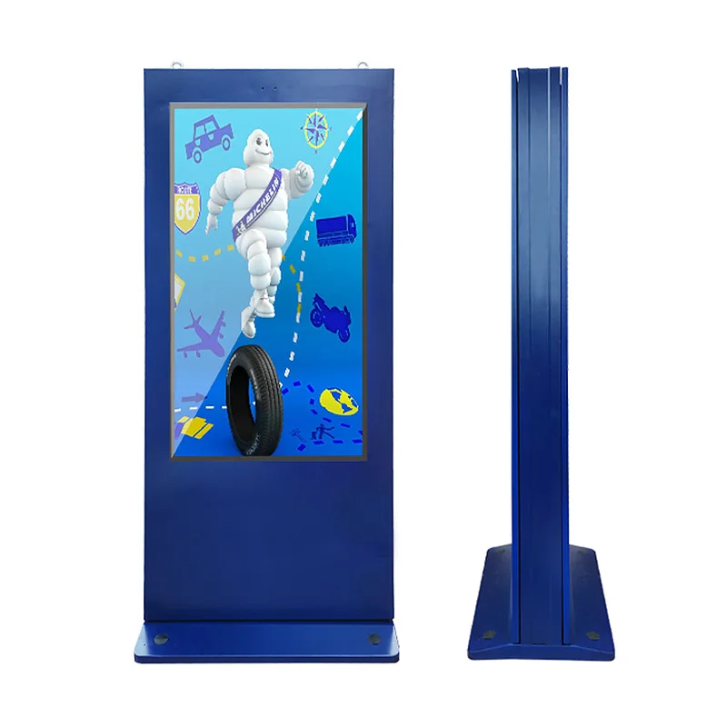

Cross-Border Source Manufacturer Wholesale Outdoor Advertising IP65 Rated Direct Sale Integrated Blue M onitor Floor Stand