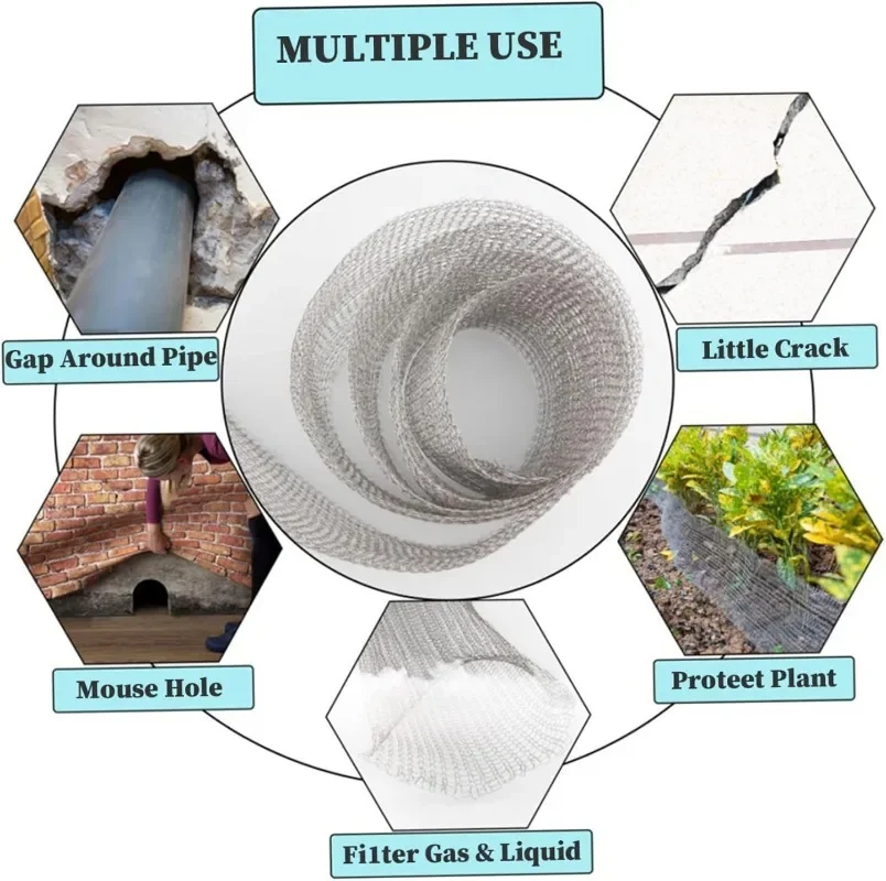 3/30 متر مكافحة الماوس شبكة من الاستانلس استيل مبيد الحلزون السنجاب في الهواء الطلق الحيوان إشارة التدريع ثقب ملء شبكة حماية الآفات #5