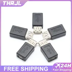 New Black USB 2.0 Type A Female to Micro USB B Female Adapter Plug Converter usb 2.0 to Micro usb connector wholesale