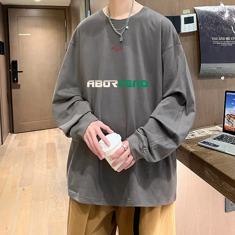 Tiktok has a large supply of goods Congyou can provide video buyers show American long-sleeved T-shirts