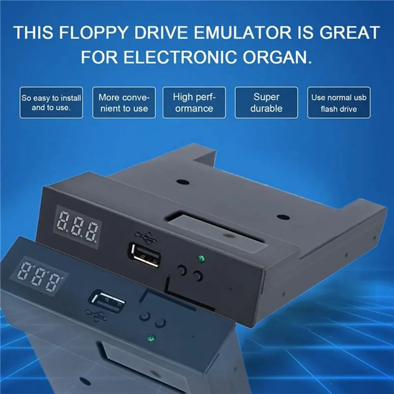 popop U100K 3.5In 1.44MB 1000 Floppy Disk Drive to USB Emulator Simulation for Musical Keyboard 34Pin Floppy Driver Interface