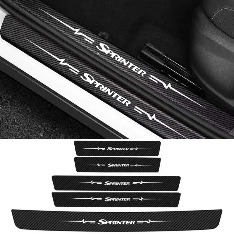 Car Door Sill Protector Sticker for Mercedes Benz SPRINTER Badge 2021 2020 2019 2018 2017 Rear Trunk Bumper Plate Accessories