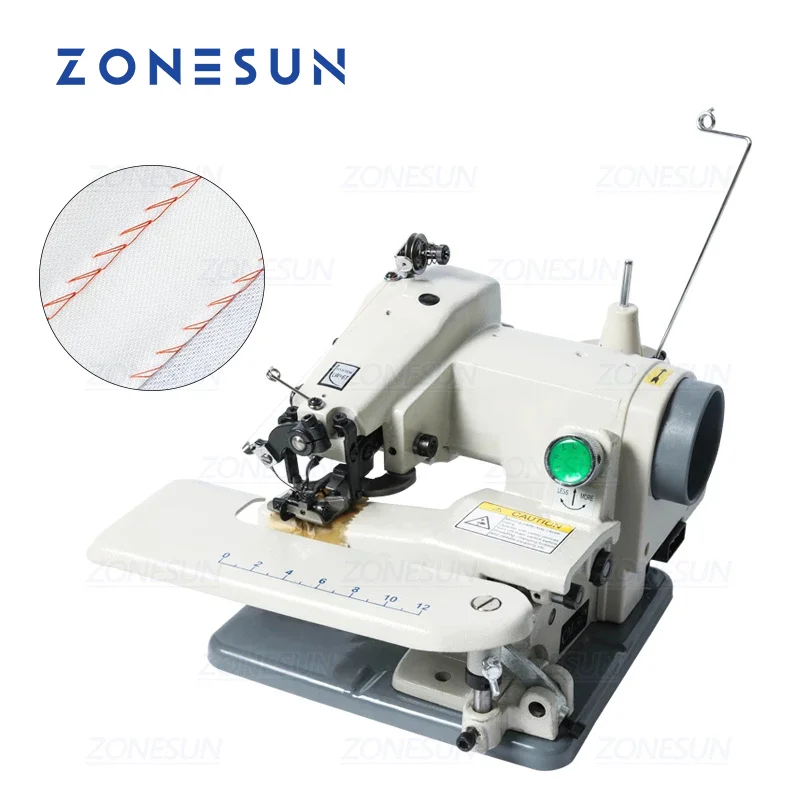 ZONESUN Household Blind-stitch Sewing Machine Direct Drive For Hat Sweater Neck Cuff Desktop Blind Trousers Sewing Machine 220V