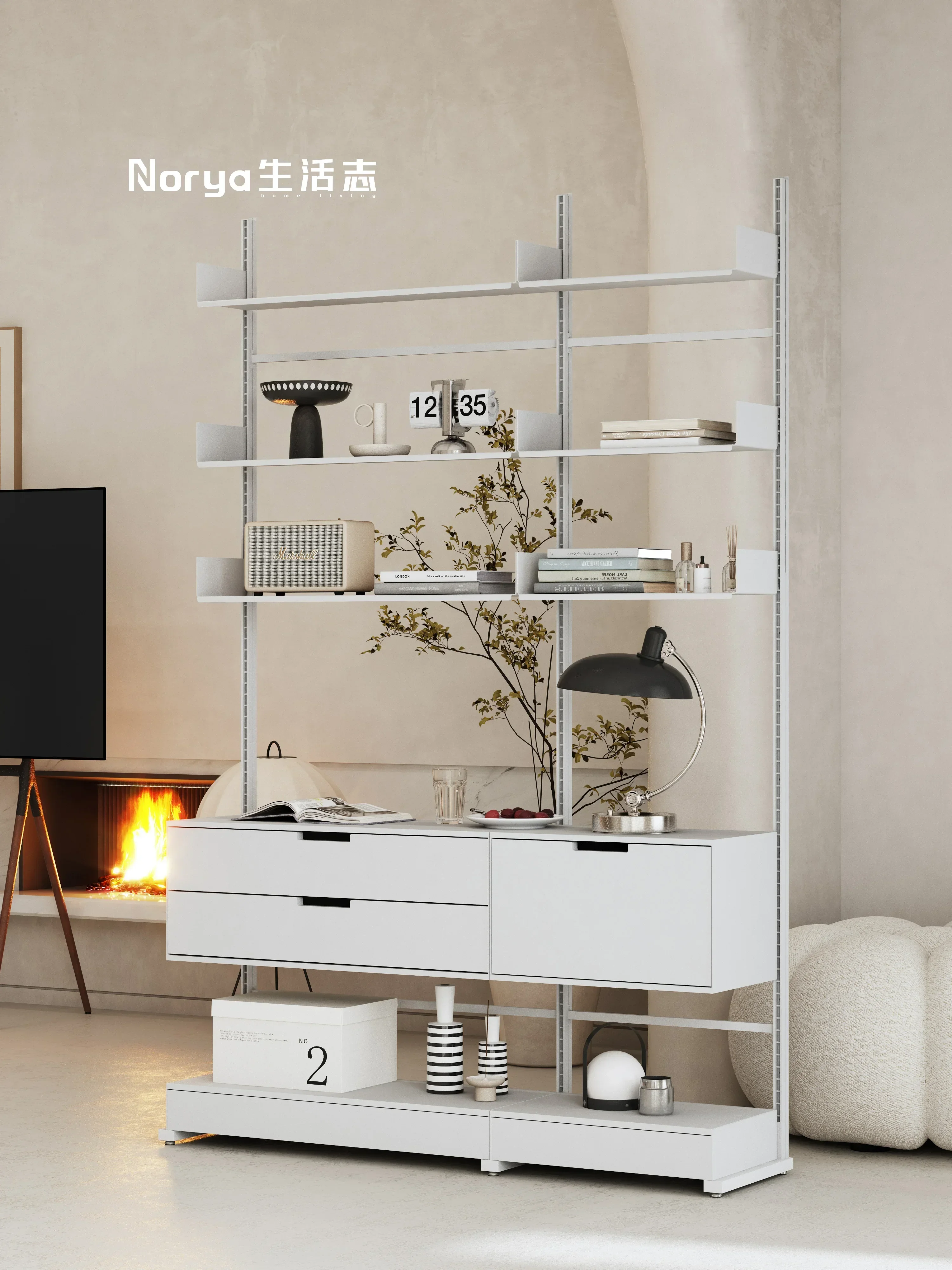 

YH55 Y Hall storage Floor-to-ceiling display Storage Free combination Living room partition Bookshelf