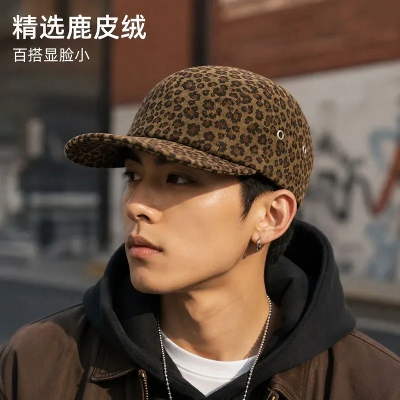 Unisex American New Fashion Leopard Print Soft Top Vintage Baseball Cap
