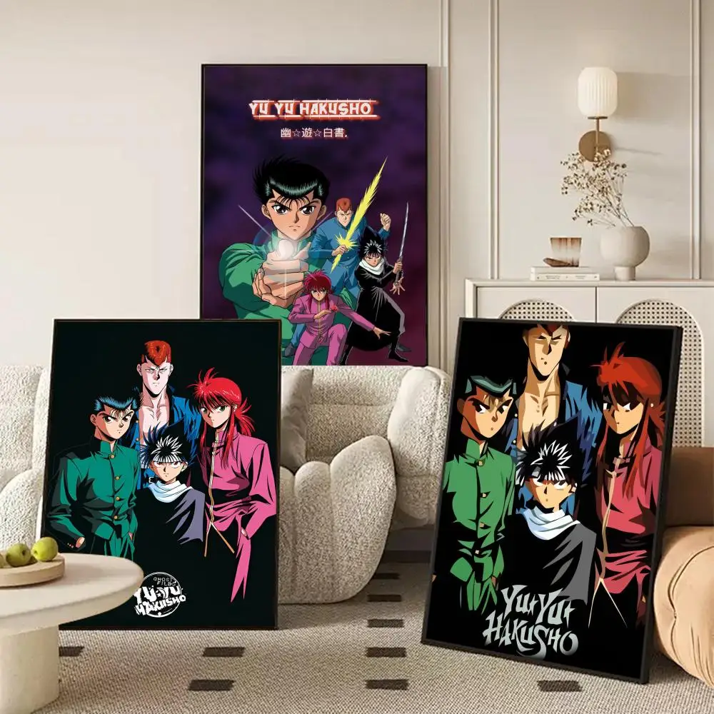 ملصق أنيمي YuYu H-Hakusho ملصق مثالي ذاتي اللصق جدار فني مصمم لمساحات تناول الطعام في المكتب المنزلي