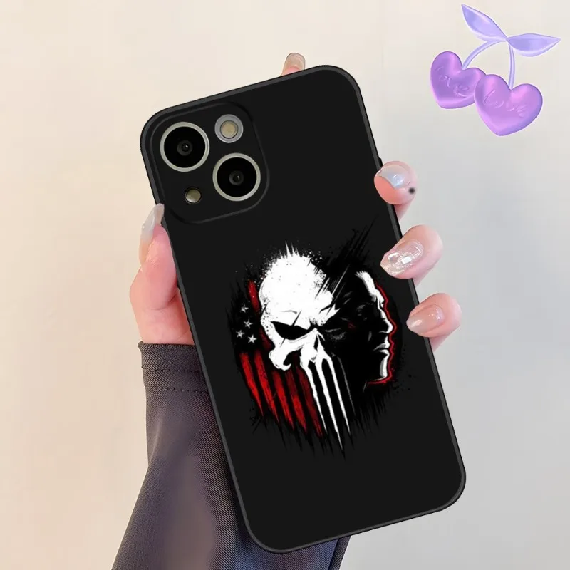 Coque de téléphone Marvel Punisher pour Apple iPhone, coque arrière pour 14 Pro Max, 15, 13, 14, 12 Mini, 11, Xr, X, Xs Pro Max, 8, 6s, 7, 6 Plus