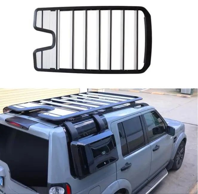 For Land Rover Discovery 3 / 4 LR3 2003-2009 LR4 2010-2017 Aluminum Alloy Car Roof Rack Flat Roof Travel Frame Box