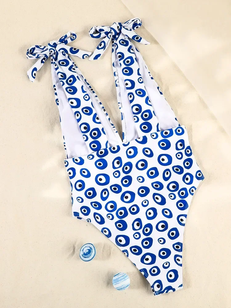 2025 Printed Swimsuit Push Up One Piece Swimsuit 2024 Beach Wear Deep V Monokini Sexy Beachwear Swim Suit One-Piece Suits