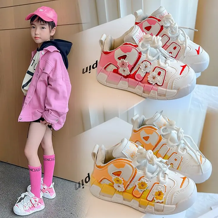 Scarpe sportive abbinate ai colori per bambini Sneakers grosse estive suola spessa traspirante scarpe da papà Casual moda ragazza calzature femminili