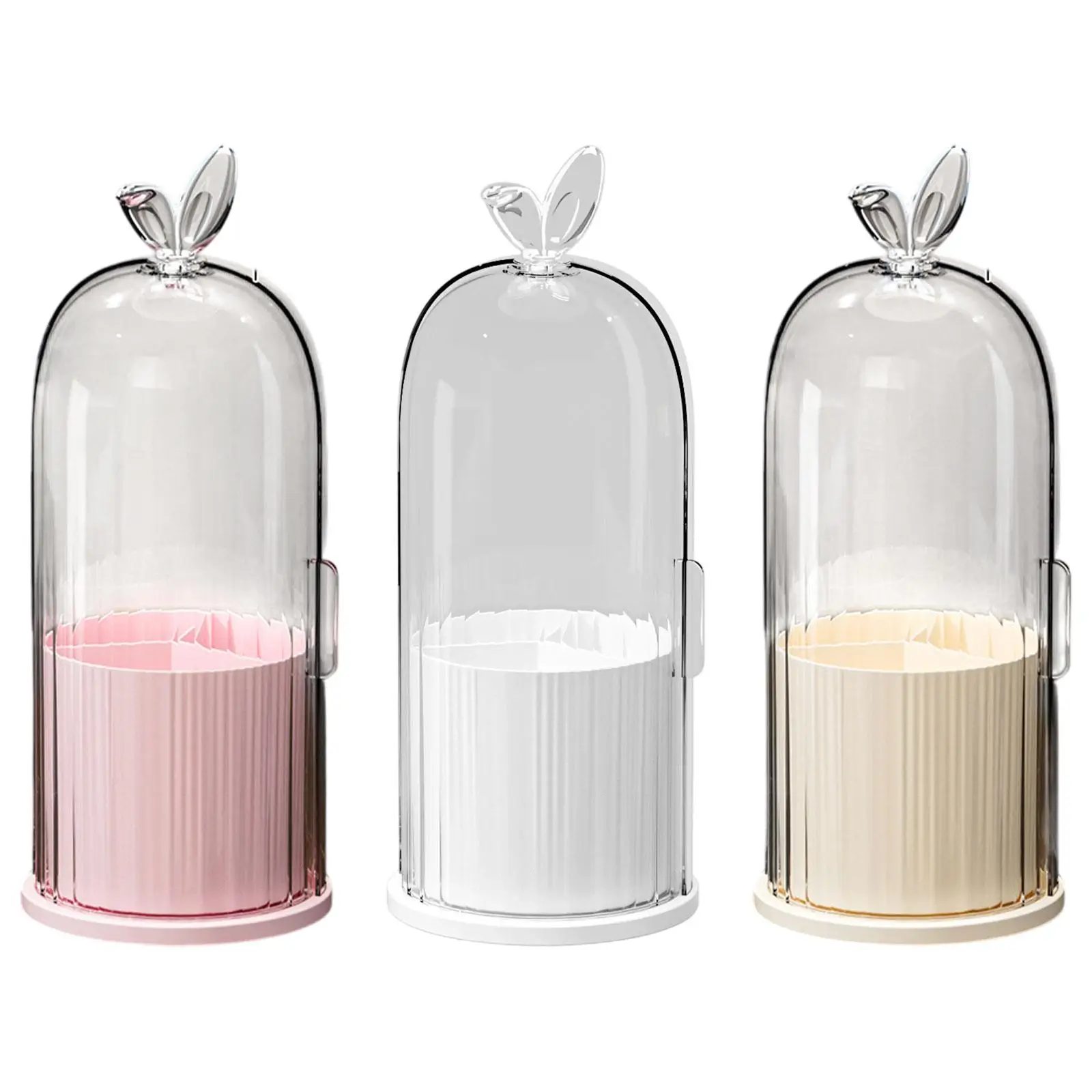 حامل فرشاة المكياج منظم مستحضرات التجميل مع غطاء منظم قرطاسية سطح المكتب بسعة كبيرة للحمام وغرفة المعيشة