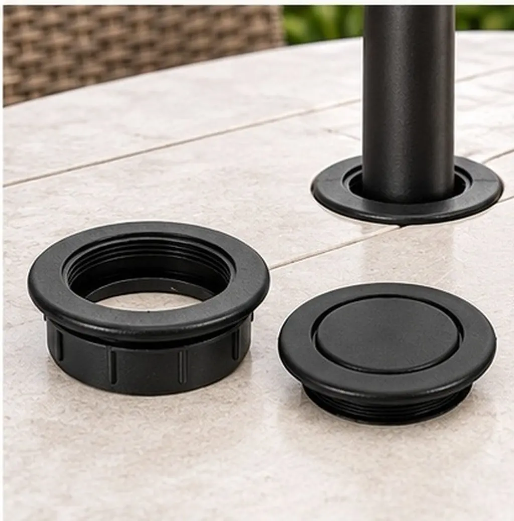 1Set Pool Umbrella Stabilizer Patio Table Umbrella Hole Ring Cap Set 2.8 Inch Plastic Insert Outdoor Table Hole Cover