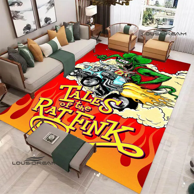 

Tales of the Rat Fink cartoon printed carpet personality living room bedroom non-slip carpet photography props birthday gift