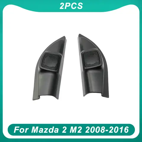 자동차 라디오 프레임 2PCS For Mazda 2 M2 2008-2016 트위터 오디오 도어 앵글 껌 스피커 커버 박스 마운트