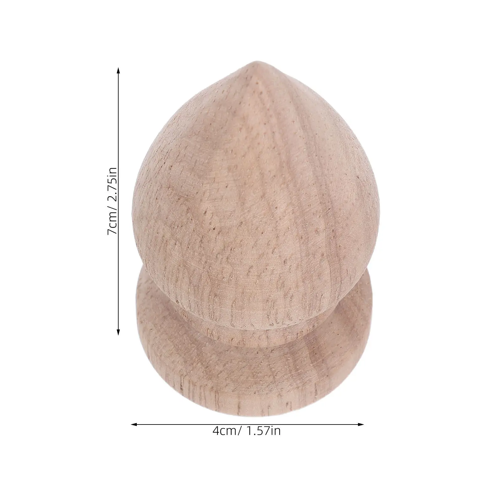 Picture 3: 2Pcs Natural Solid Wood Round Ball Stair Baluster Finials Smooth Handrail Grip Decorative Wooden Post Caps for Staircase Bed