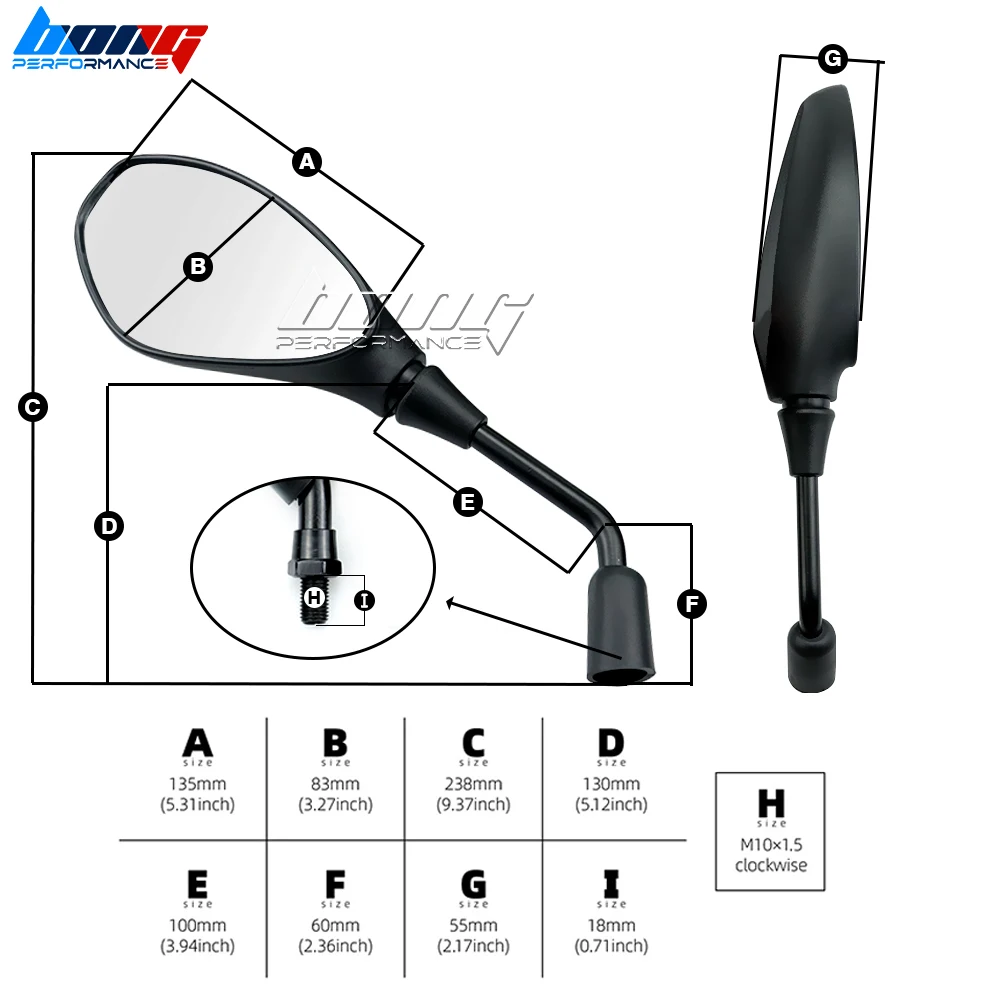 Motorcycle Rearview Mirror For BMW R1250GS  R1200 GS F900GS S1000R/XR F900R/XR F850/750 GS G310R/GT C400X  Side Rear View Mirror