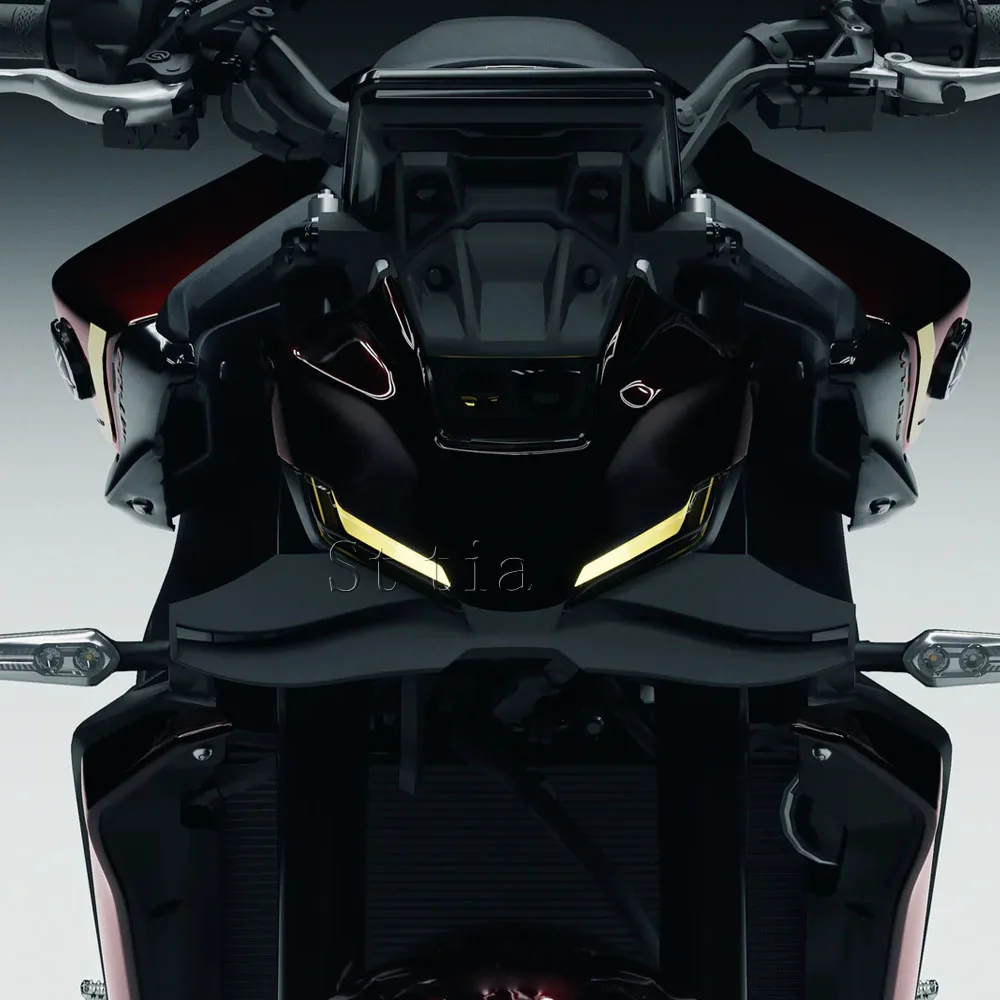 لياماها MT 09 MT-09 MT09 SP 2024 2025 دراجة نارية الكربون Downforce عارية المفسدين الأمامي الجناح الهوائية الجناح الجبهة سبويل #6