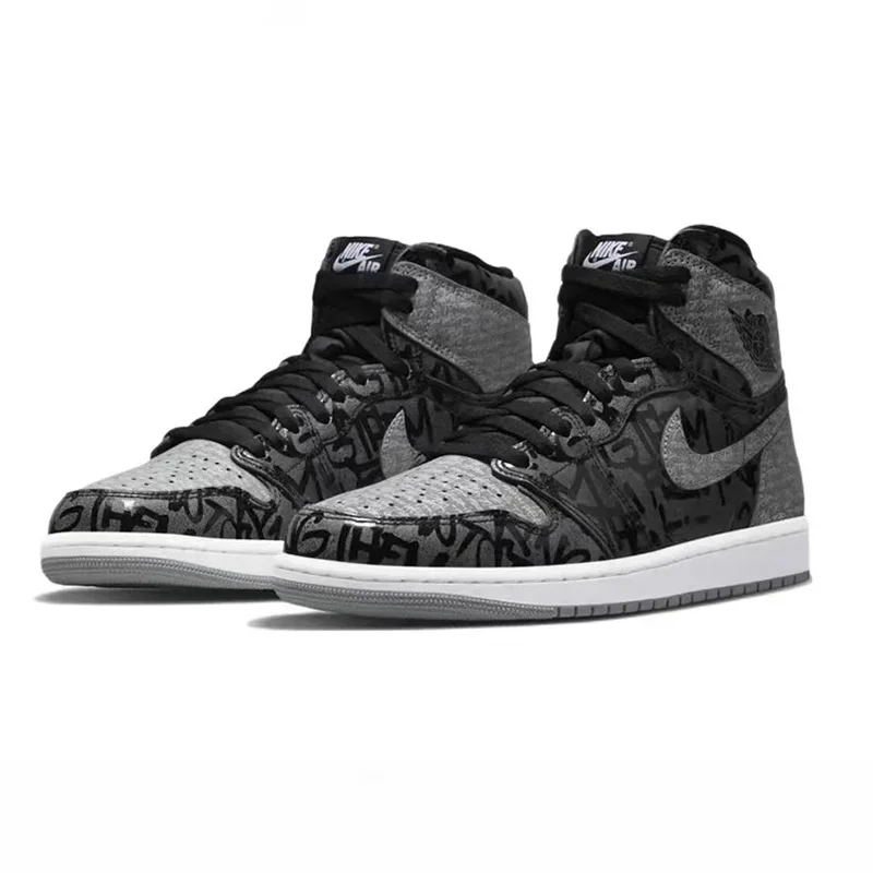 Nike Air Jordan 1 Men's and Women's high heel Basketball Shoes Fashion Versatile Outdoor Sports Shoes