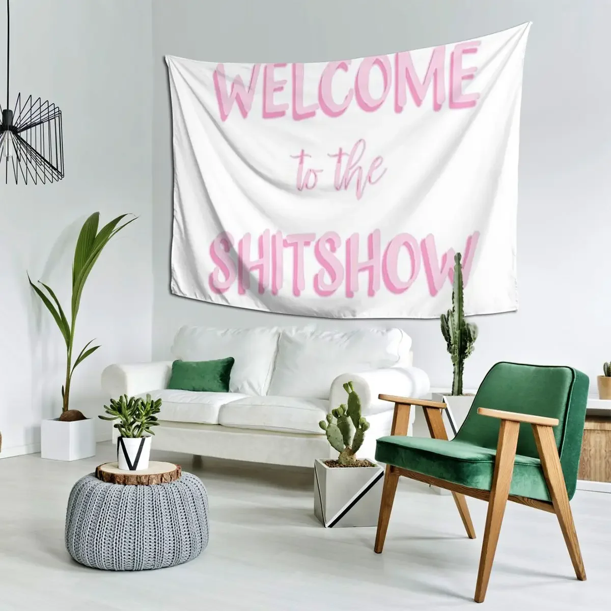 Welcome To The Shitshow Tapestry Hippie Wall Hanging Aesthetic Home Decoration Tapestries for Living Room Bedroom Dorm Room