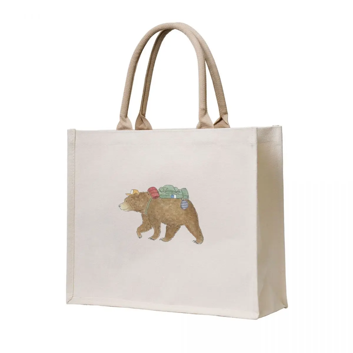 

Camping Bear Tote Bag shopping cart bags bags for women Candy bags free delivery