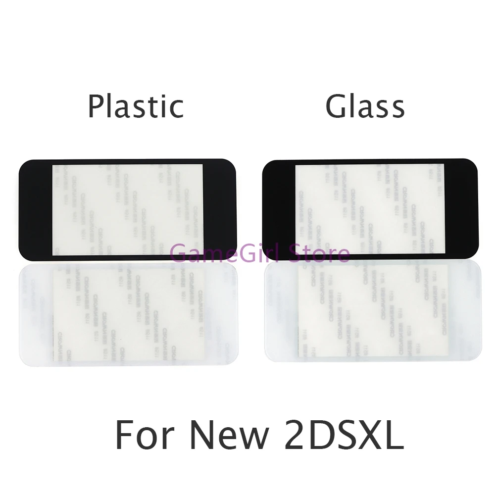 1pc Black White Plastic/Glass Front LCD Screen Lens Cover For Nintendo New 2DS XL LL Top Screen Protector For New 2DSXL