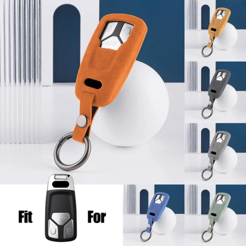 

Замшевый кожаный чехол для автомобильного брелока A + для Audi A4 A5 S4 S5 B9 Q7 TT TTS RS