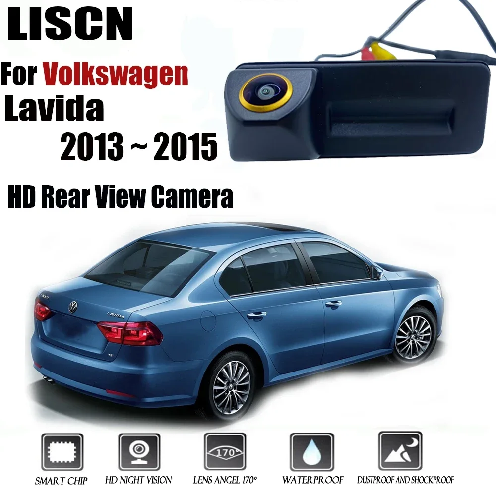 Car Rear View Camera For Volkswagen Lavida 2013 ~ 2015 Instead of Original Factory Trunk Handle Camera / Reversing camera