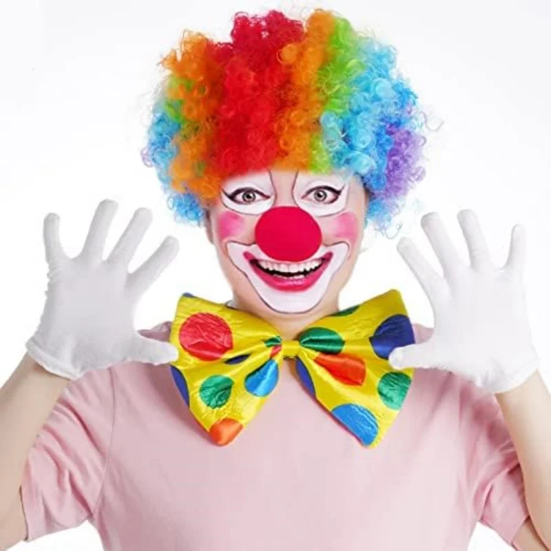 Multicolored Rainbow Wavy Hair Synthetic Wig Circus Carnival Party Hat Curly Clown Wig Adult Halloween Cosplay Birthday Headwear