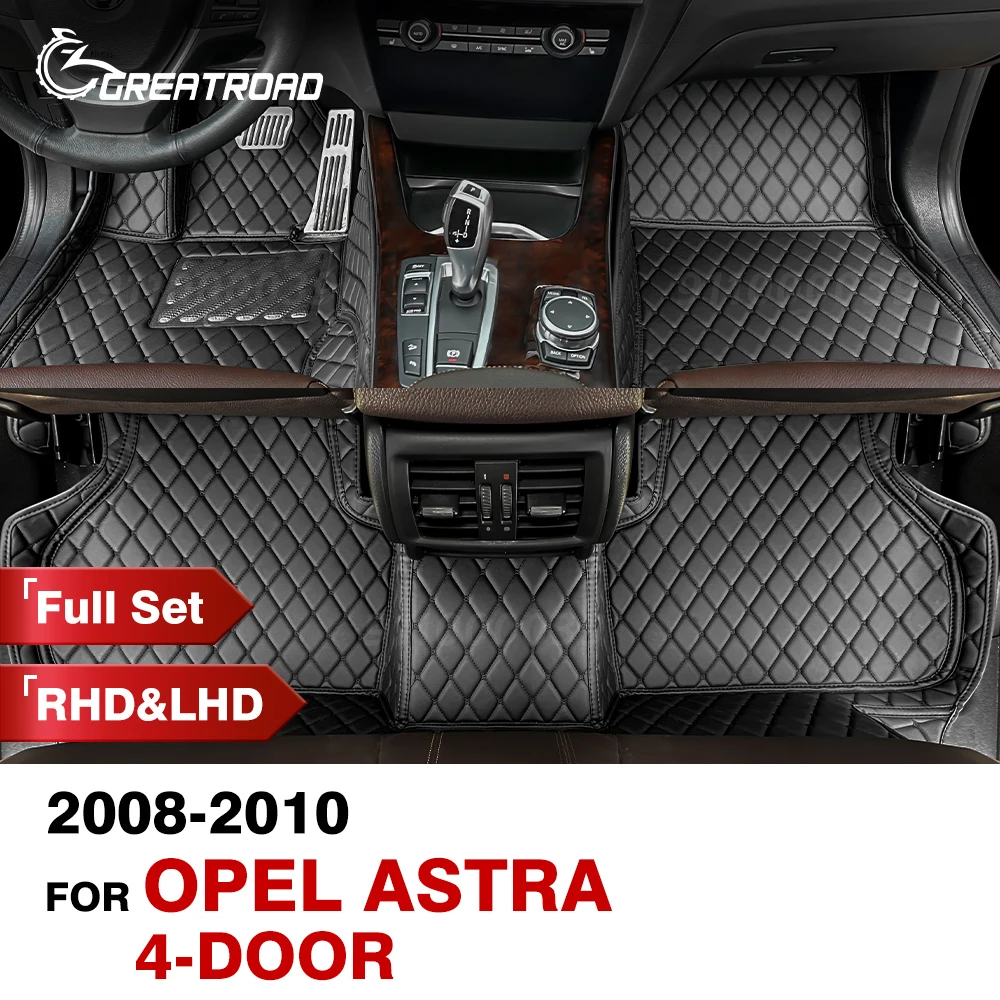 

Car Floor Mats For Opel Astra 4 Doors 2008-2010 Custom Auto Foot Pads Automobile Carpet Cover Interior Accessories