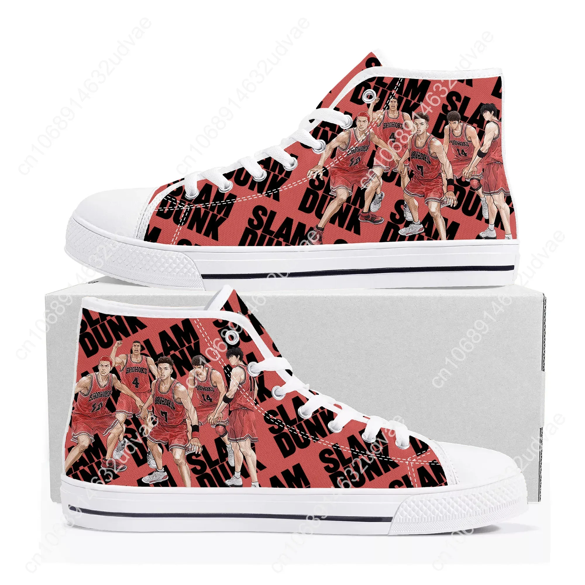 S-Slam Sakuragi Hanamichi Basketball D-Dunk High Top Sneakers Mens Women Teenager Haruko Akagi Canvas Sneaker Casual Custom Shoe