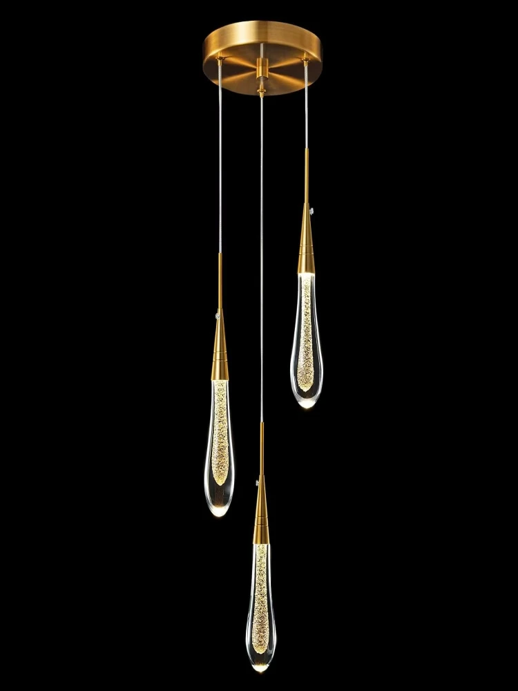 Drop Crystal Chandelier Bedside Corridor Light Emitting Diode Chandelier Stairs Multi-light Combination Customized Lighting