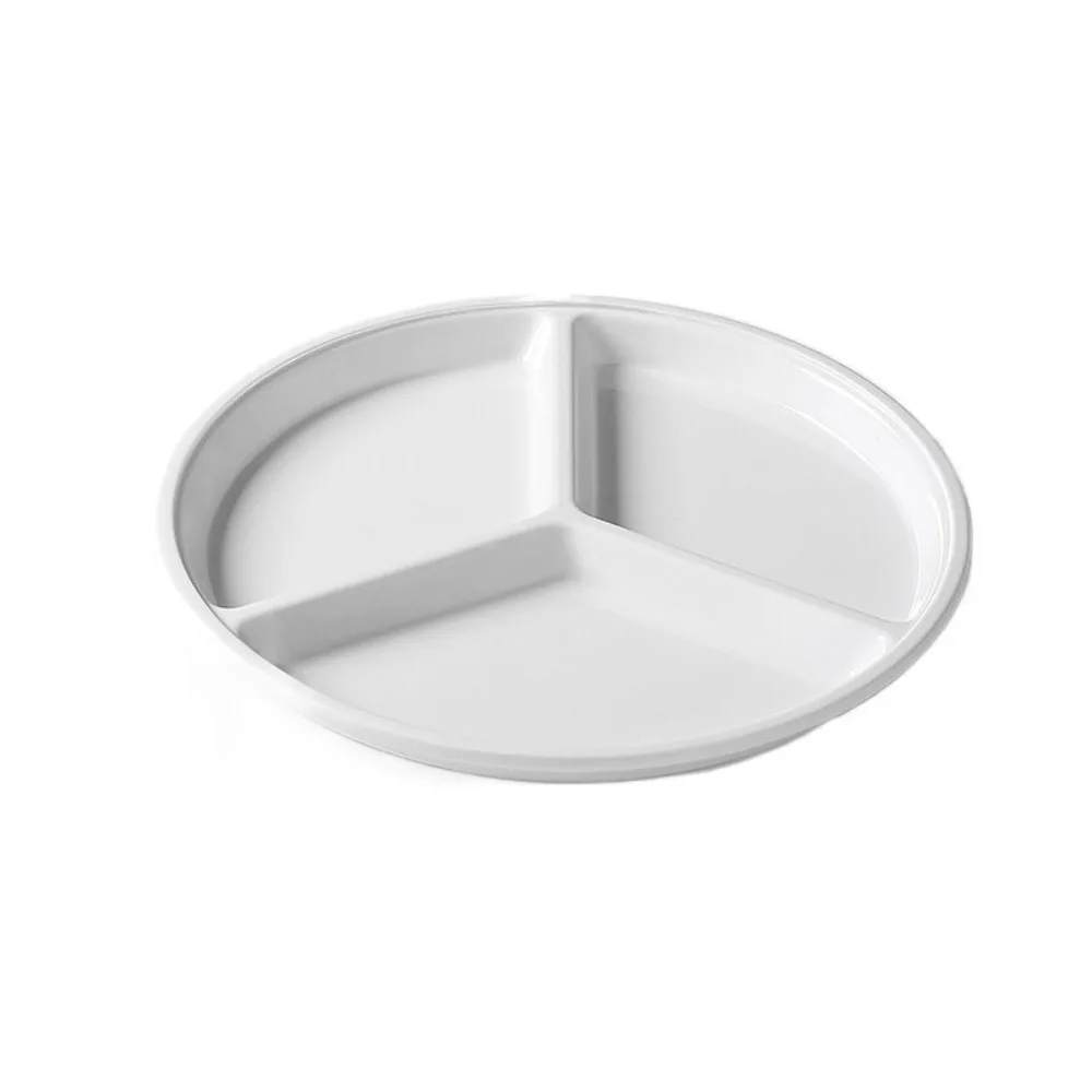 

Melamine Food Serving Tray Divided Imitation Porcelain Appetizer Plates Drop-proof White Snack Serving Platter Fruit