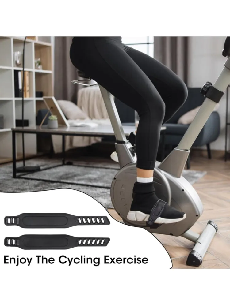 AliExpress NONE 4/8pcs Exercise Bike Belts Adjustable Length Bicycle Pedal Straps Generic for More Stationary Cycling Fix Bands Tape Fitness